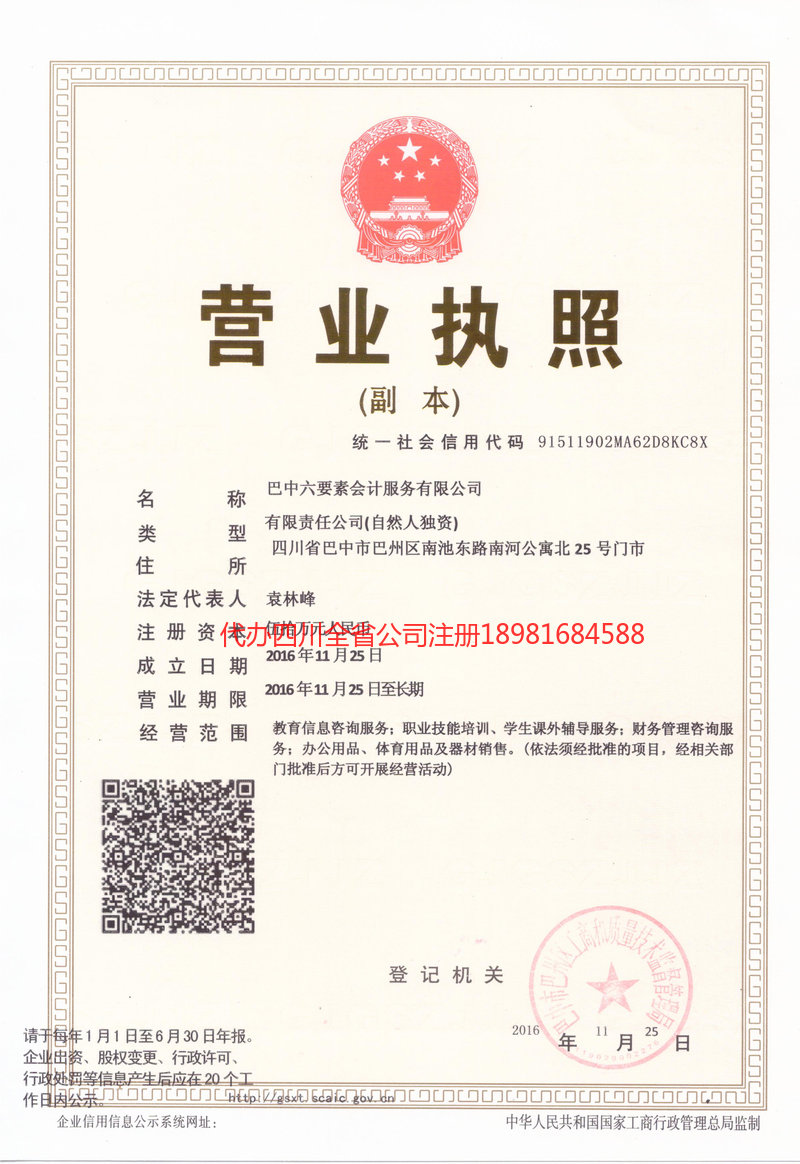 成都市成都市六要素会计服务有限公司